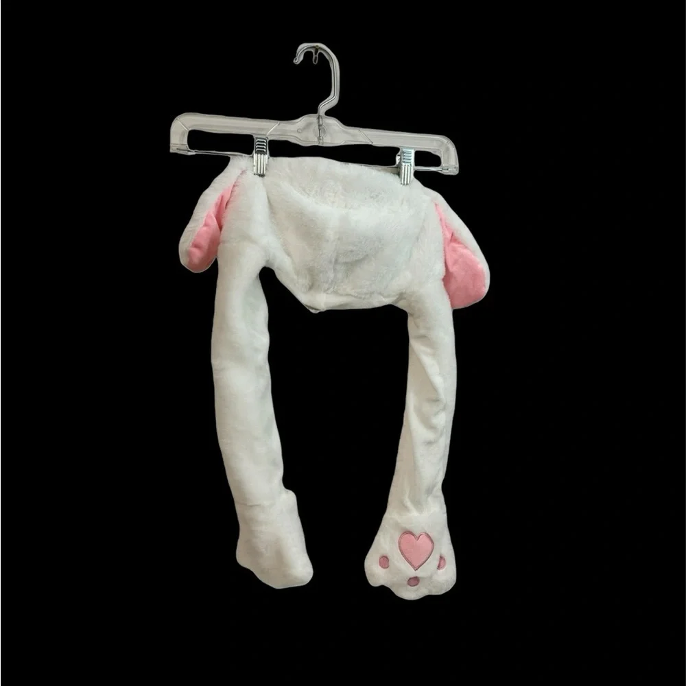 White and Pink Bunny Hat